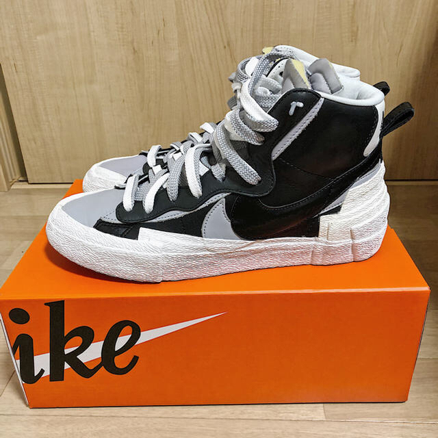 NIKE×SACAI BLAZER MID BLACKWHITE 27.0