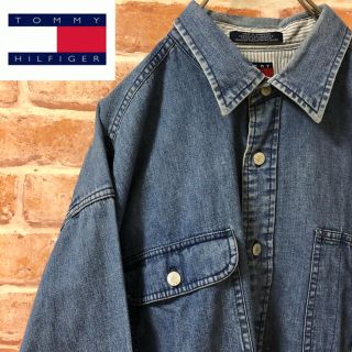 トミーヒルフィガー(TOMMY HILFIGER)の☆90sオールド☆トミーヒルフィガー☆ダブルポケット☆デニムメタルボタンシャツ(シャツ)