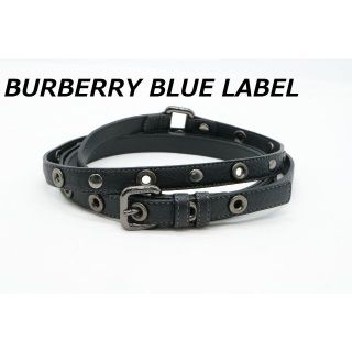 バーバリーブルーレーベル(BURBERRY BLUE LABEL)の【BE-40】バーバリーブルーレーベル レザー 2重巻き 細 ベルト 15ｍｍ幅(ベルト)