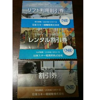 リフト レンタル 温泉割引券 1セット(スキー場)