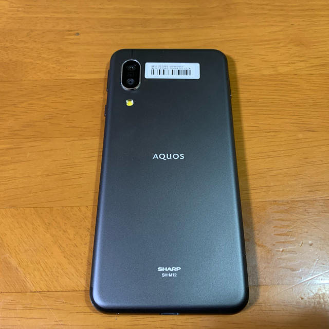 AQUOS(アクオス)のSHARP AQUOS sense3 SH-M12 ブラック　極美品 スマホ/家電/カメラのスマートフォン/携帯電話(スマートフォン本体)の商品写真