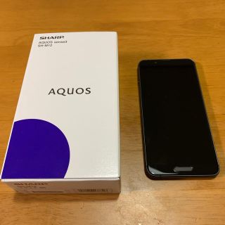 アクオス(AQUOS)のSHARP AQUOS sense3 SH-M12 ブラック　極美品(スマートフォン本体)