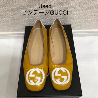 グッチ(Gucci)のUsed ビンテージGUCCI エナメルシューズ　24.5-25㎝(ローファー/革靴)