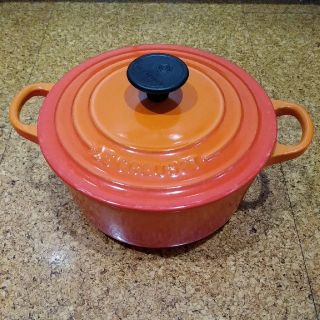 ルクルーゼ(LE CREUSET)のお値下します！ルクルーゼ 鍋 18 オレンジ(鍋/フライパン)