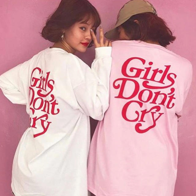 Girls don't cry pink ロンT 【Lサイズ】 - Tシャツ/カットソー(七分/長袖)