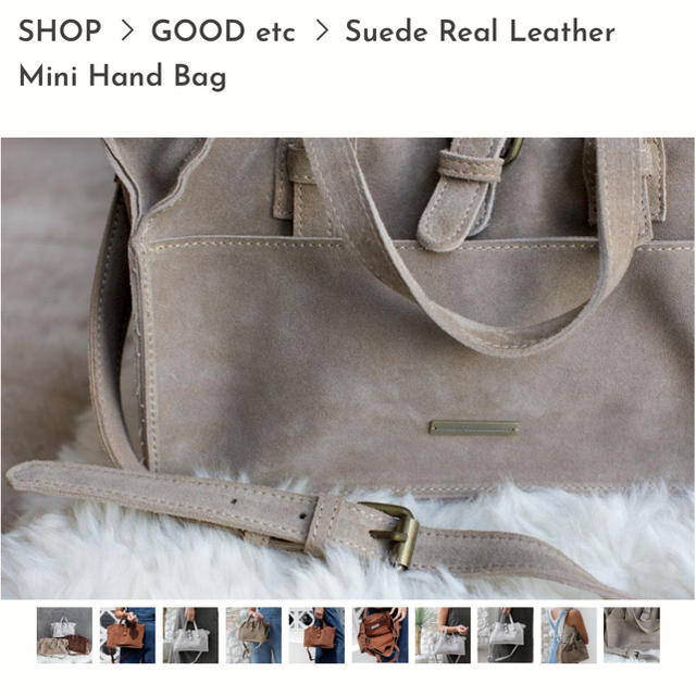 room306 CONTEMPORARY(ルームサンマルロクコンテンポラリー)の room306  Suede Real Leather MiniHandBag レディースのバッグ(ハンドバッグ)の商品写真