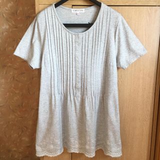 シンプルライフ(SIMPLE LIFE)の★SIMPLE LIFE シンプルライフ チュニック 前開き カットソー グレー(チュニック)