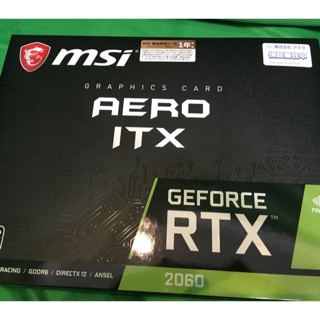 ⭐︎美品⭐︎ MSI GeForce RTX 2060 AERO ITX 6GPC/タブレット