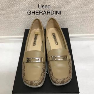 ロゴマークシューズUsed Gherardini （三崎商事）ロゴマークローファー