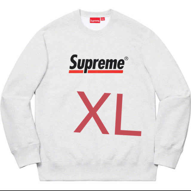 XL Underline Crewneck  supreme グレー