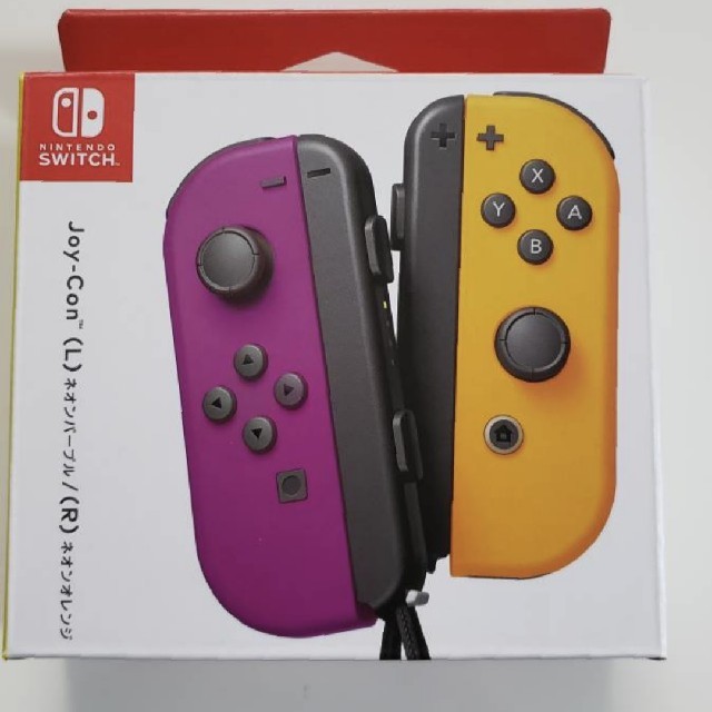 Nintendo Switch(ニンテンドースイッチ)のSwitch Joy-Con (L) ネオンパープル/ (R) ネオンオレンジ  エンタメ/ホビーのゲームソフト/ゲーム機本体(家庭用ゲーム機本体)の商品写真