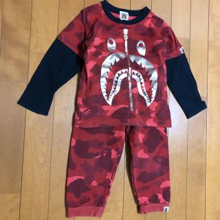 アベイシングエイプ(A BATHING APE)のbape kids 90/100 シャークロンT パンツ エイプ ベイプキッズ(その他)