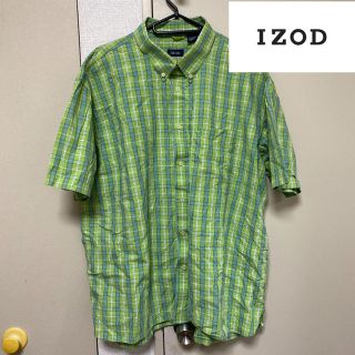 IZOD アイゾッド 半袖ボタンダウンチェックシャツ ビックサイズ メンズ(シャツ)