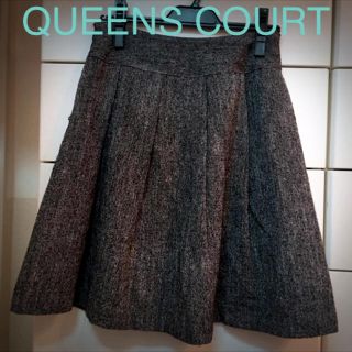 クイーンズコート(QUEENS COURT)のQUEENS COURT ツイードスカート クイーンズコート(ひざ丈スカート)