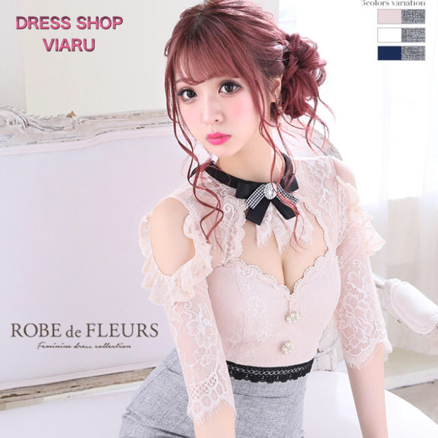 新品【ROBE de FLEURS】ローブドフルールドレスMサイズ1835