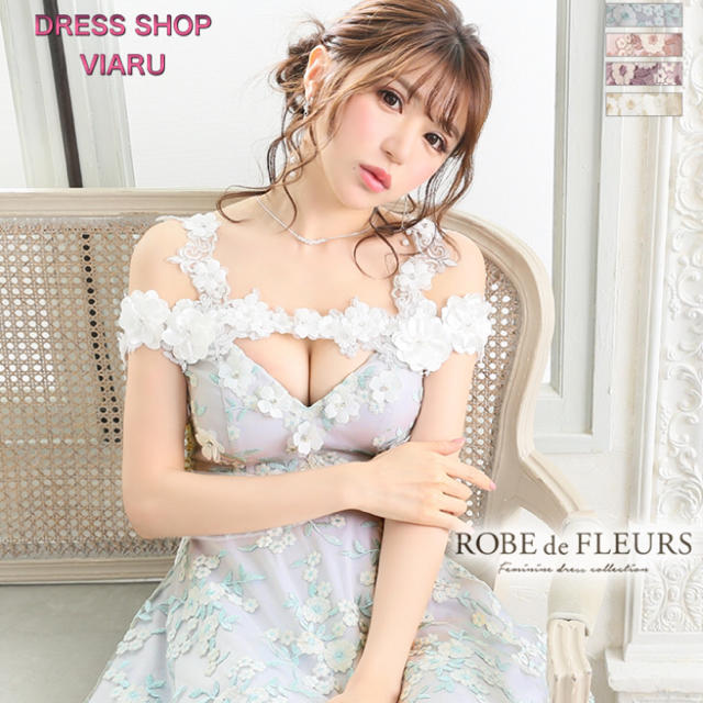 新品【ROBE de FLEURS】ローブドフルールドレスMサイズ1839