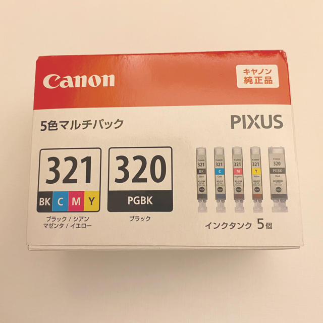 Canon(キヤノン)のCanon PIXUS 321 320 インク 5色マルチパック　 スマホ/家電/カメラのPC/タブレット(PC周辺機器)の商品写真