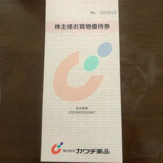 カワチ薬品　株主優待券　割引券50枚5000円分(ショッピング)