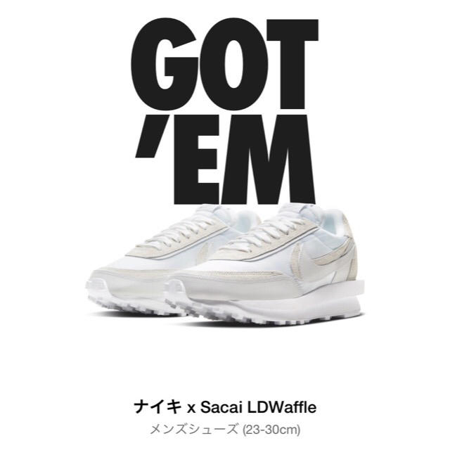 NIKE(ナイキ)のsacai NIKE ワッフル メンズの靴/シューズ(スニーカー)の商品写真