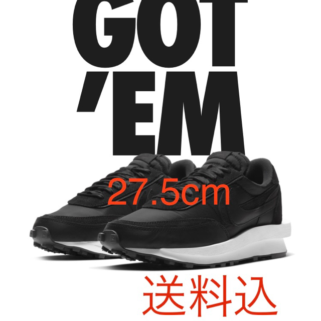 sacai(サカイ)のNIKE×SACAI LD WAFFLE “BLACK NYLON 27.5cm メンズの靴/シューズ(スニーカー)の商品写真