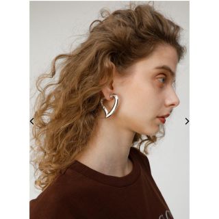 マウジー(moussy)のmoussy ハート　フープ　ピアス　GD(ピアス)