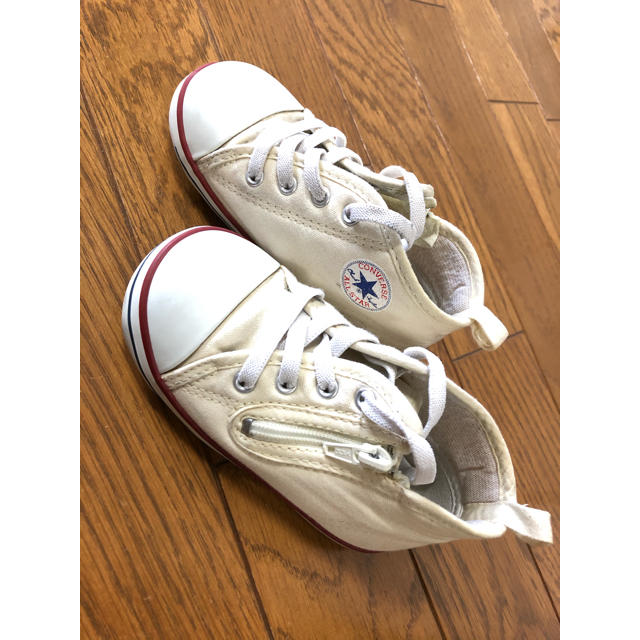 CONVERSE(コンバース)のコンバース　スニーカー　クリーム色　14.5cm キッズ/ベビー/マタニティのベビー靴/シューズ(~14cm)(スニーカー)の商品写真