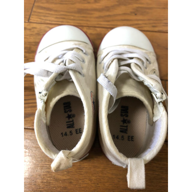 CONVERSE(コンバース)のコンバース　スニーカー　クリーム色　14.5cm キッズ/ベビー/マタニティのベビー靴/シューズ(~14cm)(スニーカー)の商品写真