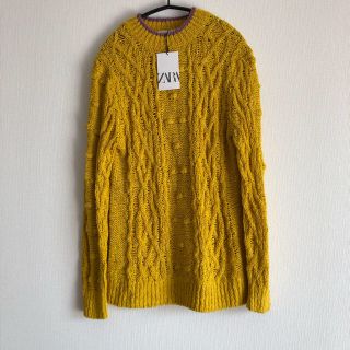 ザラキッズ(ZARA KIDS)の新品　ザラ　ガールズ　ケーブルニット(ニット)