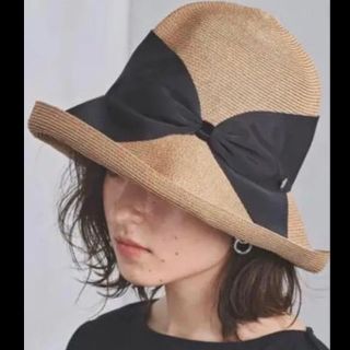 バーニーズニューヨーク(BARNEYS NEW YORK)のki♡様専用　美品★アシーナニューヨーク リサコ　黒(麦わら帽子/ストローハット)