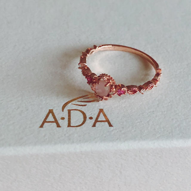 4℃(ヨンドシー)のADA♡天然石リング ピンクゴールド ディズニー オーロラ姫コラボ K10 レディースのアクセサリー(リング(指輪))の商品写真