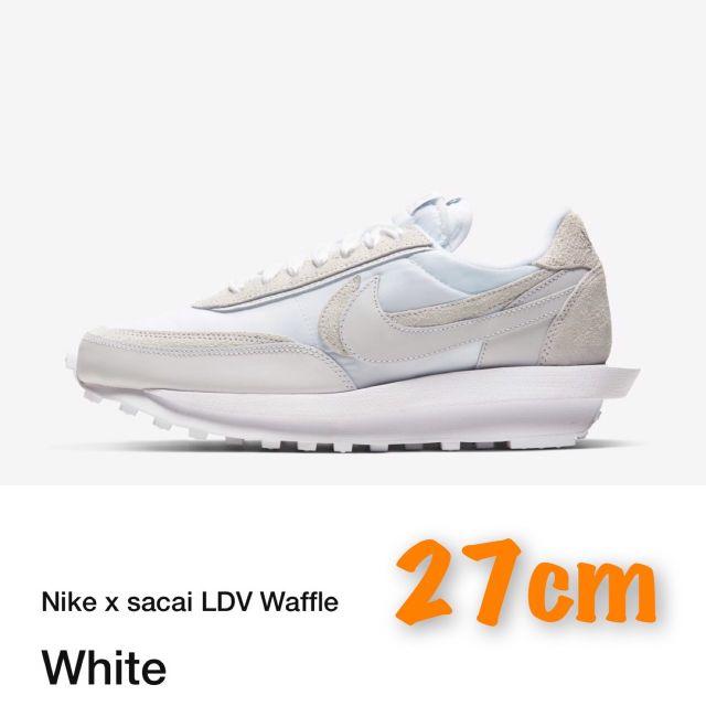 NIKE x sacai LDV Waffle White27cm