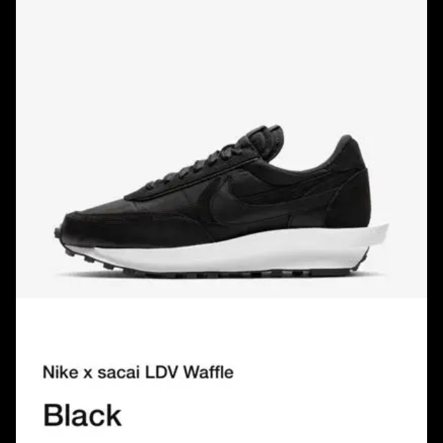 sacai×NIKE LDV WAFFLE 28cm BLACK