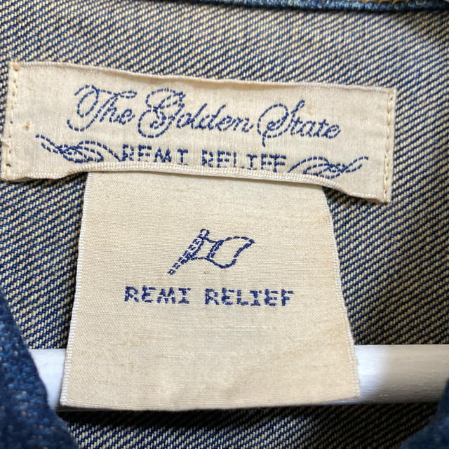 REMI RELIEF(レミレリーフ)のREMI RELIEF × BEAMS PLUS デニムジャケット メンズのジャケット/アウター(Gジャン/デニムジャケット)の商品写真