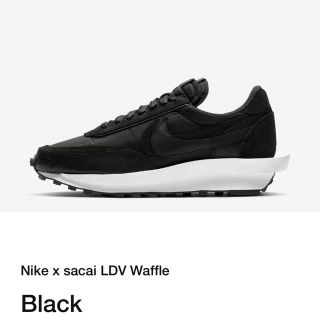 ナイキ(NIKE)のNIKE×Sacai LD Waffle ブラック(スニーカー)