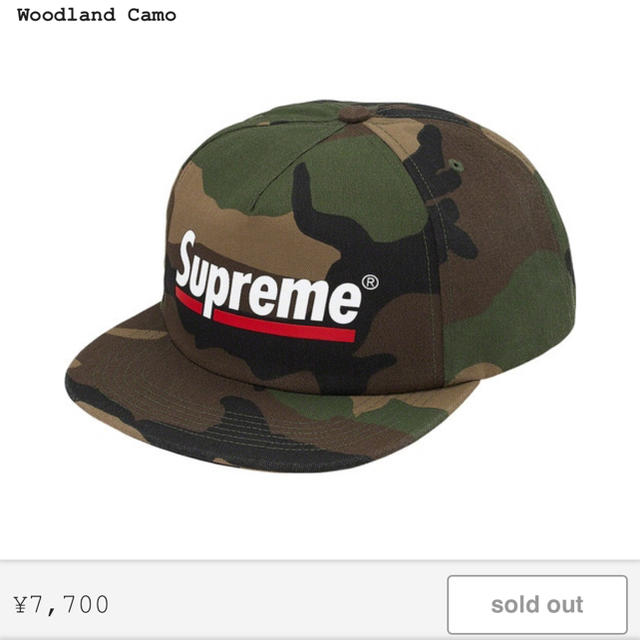 supreme Underline 5-Panel カモ　2020SS