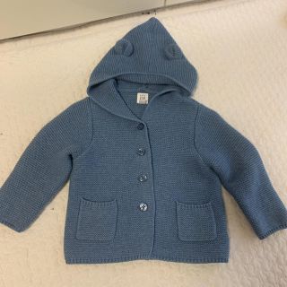 ベビーギャップ(babyGAP)のBabyGap ベビーギャップ　くま耳カーディガン 90 ブルー(カーディガン)