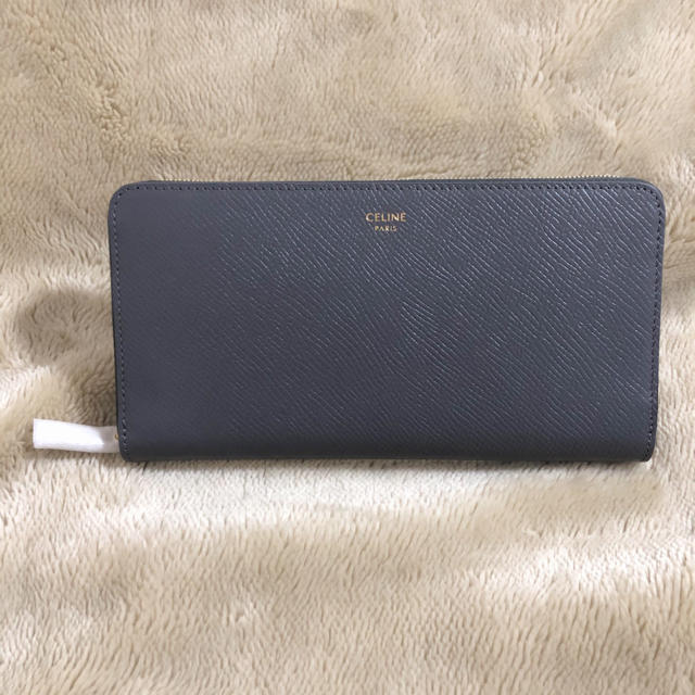 新品】セリーヌ CELINE 長財布 ラージ ジップドウォレット グレー