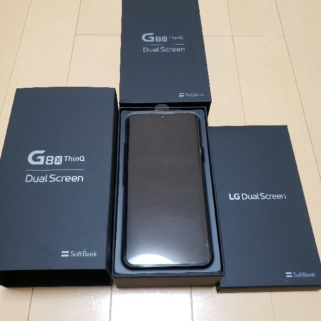 Softbank(ソフトバンク)の新品 LG G8X ThinQ SIMフリー スマホ/家電/カメラのスマートフォン/携帯電話(スマートフォン本体)の商品写真