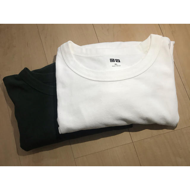 UNIQLO(ユニクロ)の【ママちゃん専用】ユニクロ　クルーネックTシャツ2枚セット メンズのトップス(Tシャツ/カットソー(半袖/袖なし))の商品写真