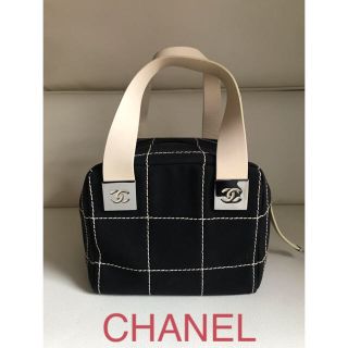 シャネル(CHANEL)のCHANEL シャネル チョコバー キャンパスレザーバック(ハンドバッグ)