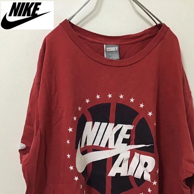 NIKE(ナイキ)のNIKE ナイキ Tシャツ　L レッド　AIRビックロゴ　 メンズのトップス(Tシャツ/カットソー(半袖/袖なし))の商品写真