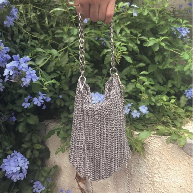 HEAVY CHAIN MESH BAG AMERI