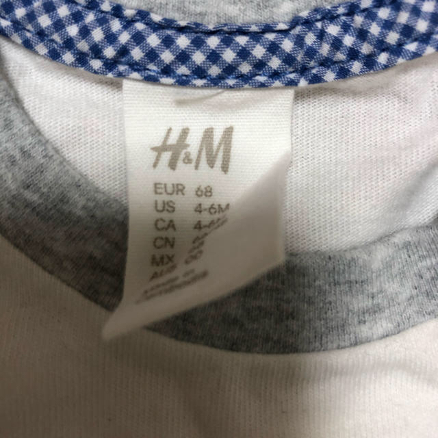 H&M(エイチアンドエム)のまめまめさま専用！H&M☆Tシャツ&短パンギャップロンパースセット  キッズ/ベビー/マタニティのベビー服(~85cm)(Ｔシャツ)の商品写真