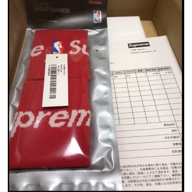 新品未使用　Supreme NBA Nike Wristbands RED　SS