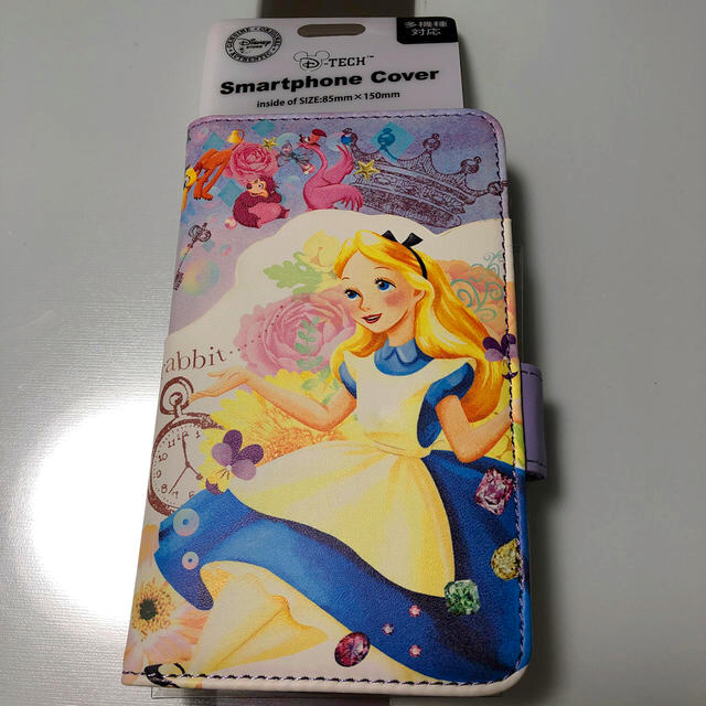 Disney(ディズニー)のDisney アリス　多機種スマホケース　 スマホ/家電/カメラのスマホアクセサリー(モバイルケース/カバー)の商品写真