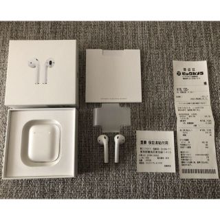 アップル(Apple)のairpods 第一世代 付属品すべて有り レシート有り(ヘッドフォン/イヤフォン)