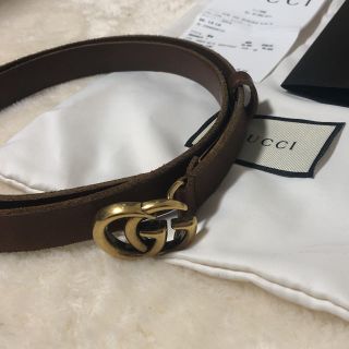 グッチ(Gucci)のグッチ  GUCCI ダブルG レザー ベルト マーモント レディース(ベルト)