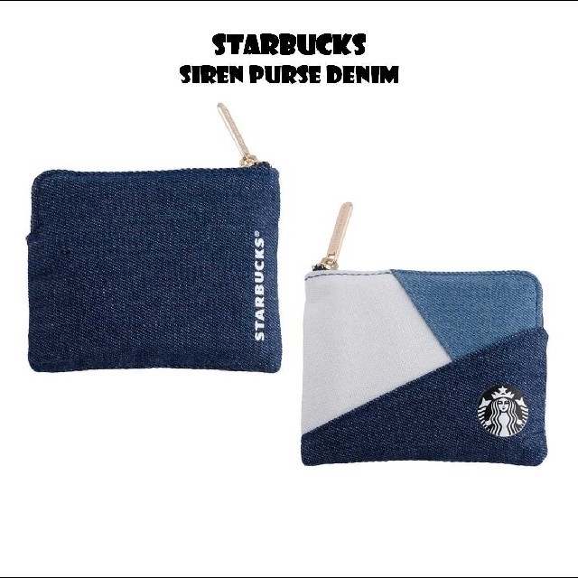 Starbucks Coffee(スターバックスコーヒー)のスターバックス デニム コインケース ロゴ 追跡可〠 レディースのファッション小物(コインケース)の商品写真