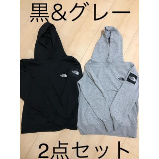 ザノースフェイス(THE NORTH FACE)のM2点☆ 黒 グレー ノースフェイス  スクエアロゴフーディー NT11831(パーカー)