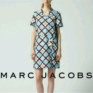 マークバイマークジェイコブス(MARC BY MARC JACOBS)のMARC JACOBS チェック柄 プリーツ ワンピース(ひざ丈ワンピース)